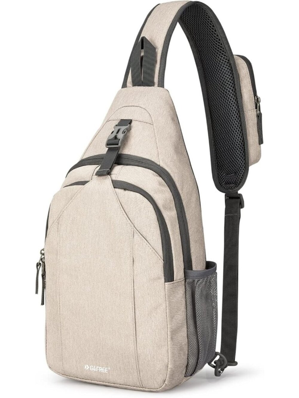 Women's Off White RFID Blocking Sling Backpack Crossbody Bag Hiking For Travel